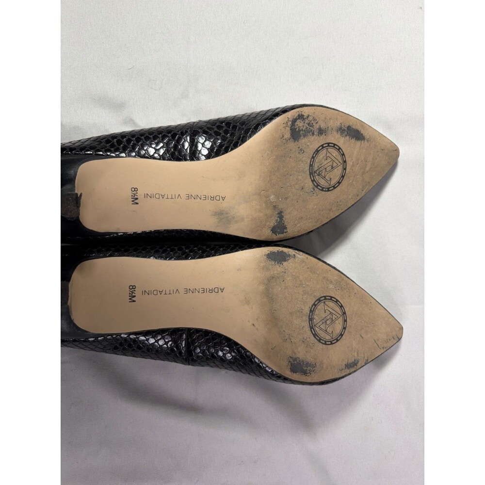 Adrienne Vittadini Womens Black Animal Print Dress Shoes Size US 8.5M 1.5 Heel - Picture 11 of 11